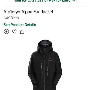 Arc'teryx | Jackets & Coats | Arcteryx Alpha Sv 24k Black